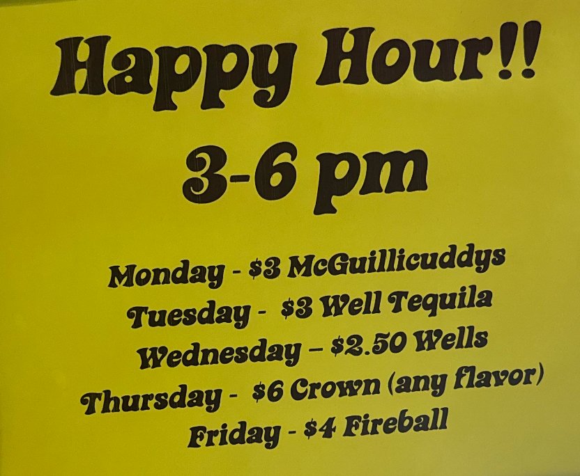 Happy Hour specials