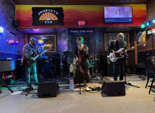 Live band performing at Journey's End