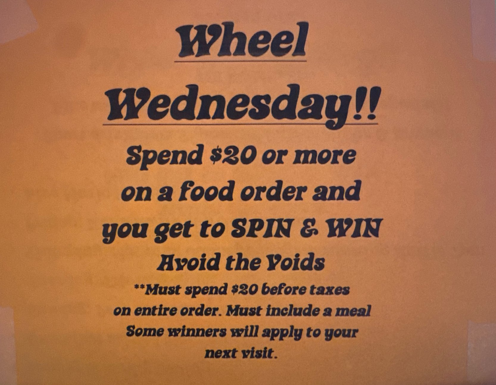 Wheel Wednesday spin to win